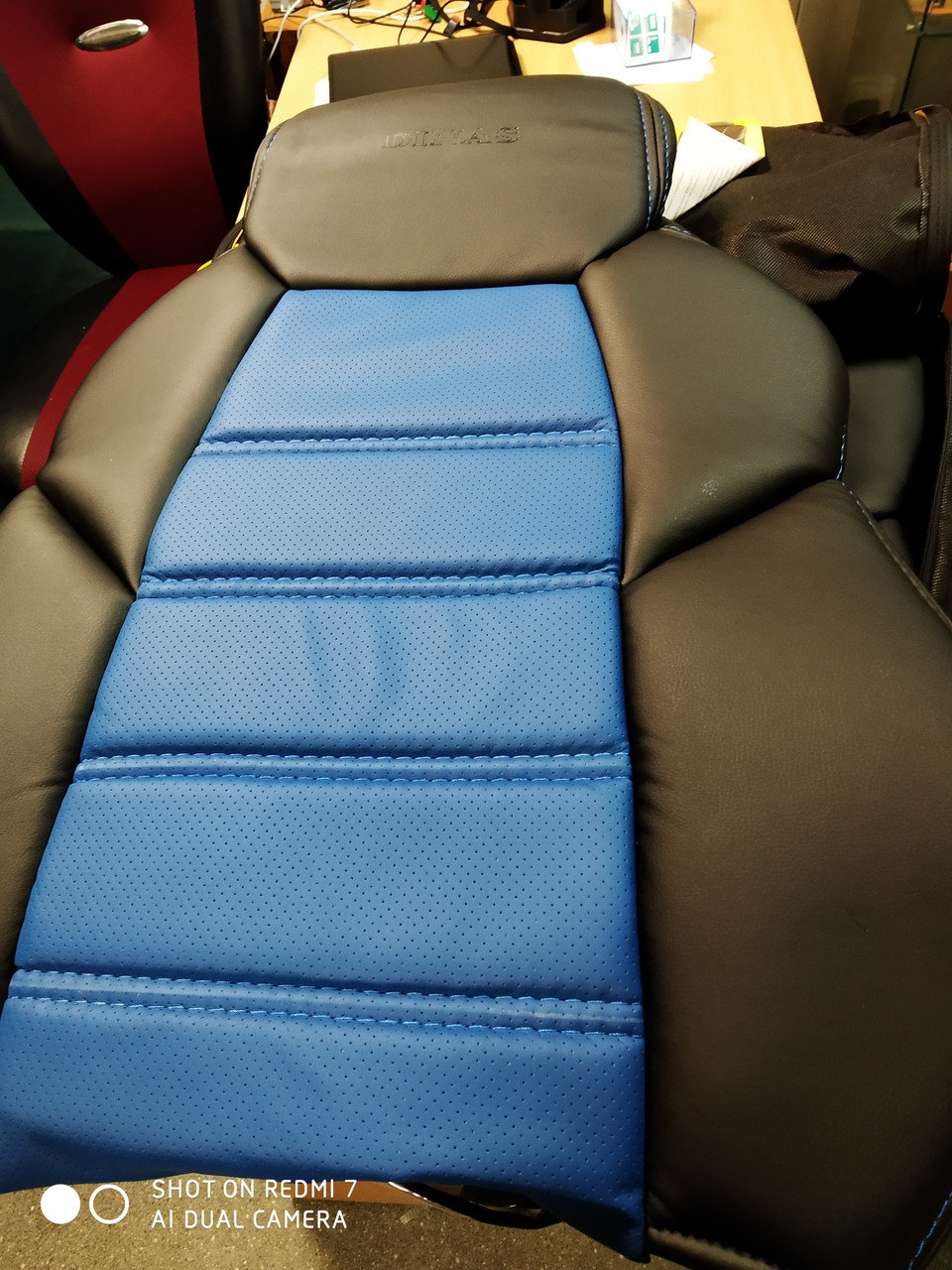 Чехлы на сидения Dinas Drive, универсальные, черно-синий - фото 3 - id-p114315468