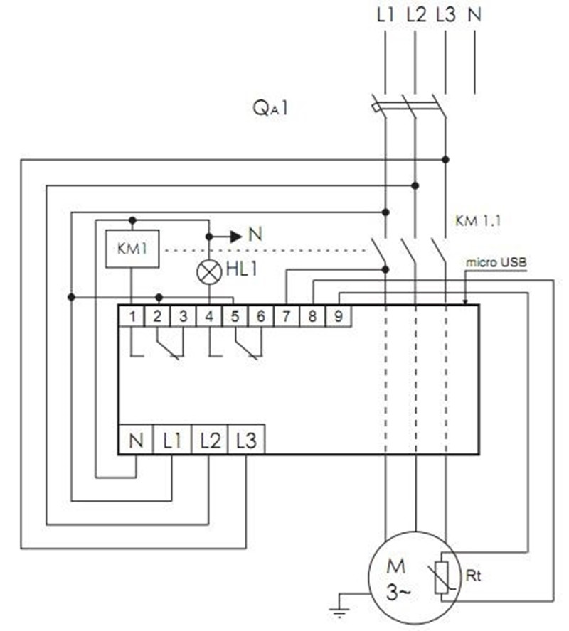 AZD-M-01 Реле защиты электродвигателя многофункциональное - фото 2 - id-p113845611