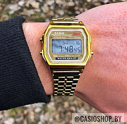 Часы Casio vintage электронные (gold)