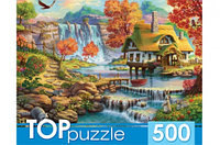 TOPpuzzle. ПАЗЛЫ 500 элементов.ДОМИК И ВОДОПАД