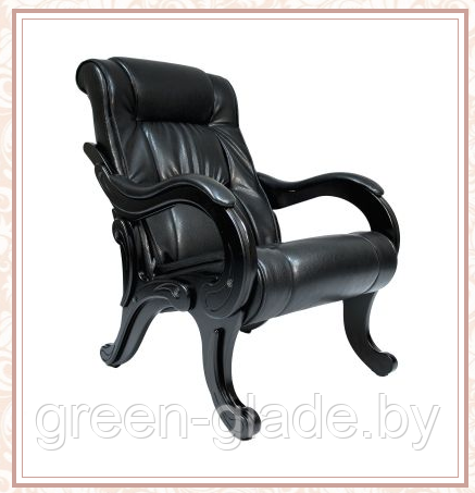 Кресло для отдыха модель 71 каркас Венге экокожа Vegas Lite Black