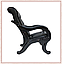 Кресло для отдыха модель 71 каркас Венге экокожа Vegas Lite Black, фото 2