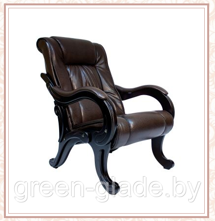 Кресло для отдыха модель 71 каркас Венге экокожа Vegas Lite Amber