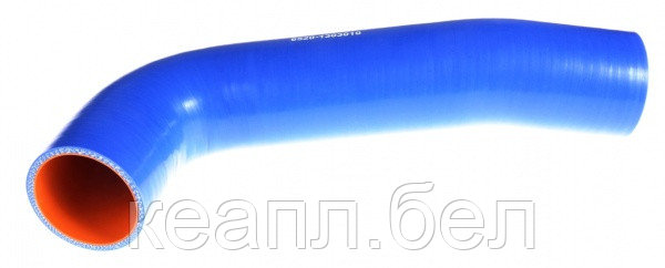 Патрубок силиконовый для КАМАЗ радиатора верхний (L104*265, d58) (4 слоя, 4мм) - фото 1 - id-p114363297