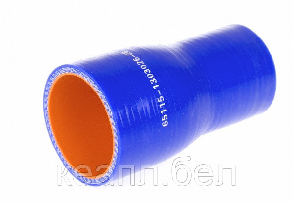 Патрубок силиконовый для КАМАЗ радиатора нижний для Cummins (L120, d58/48) - фото 4 - id-p114366875