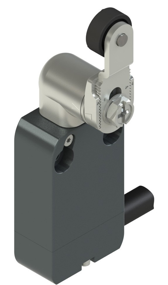 NA H222KC-DN2 Pizzato Elettrica Модульный выключатель со встроенным кабелем с регулируемым металлическим поворотным рычагом и роликом O 14 мм