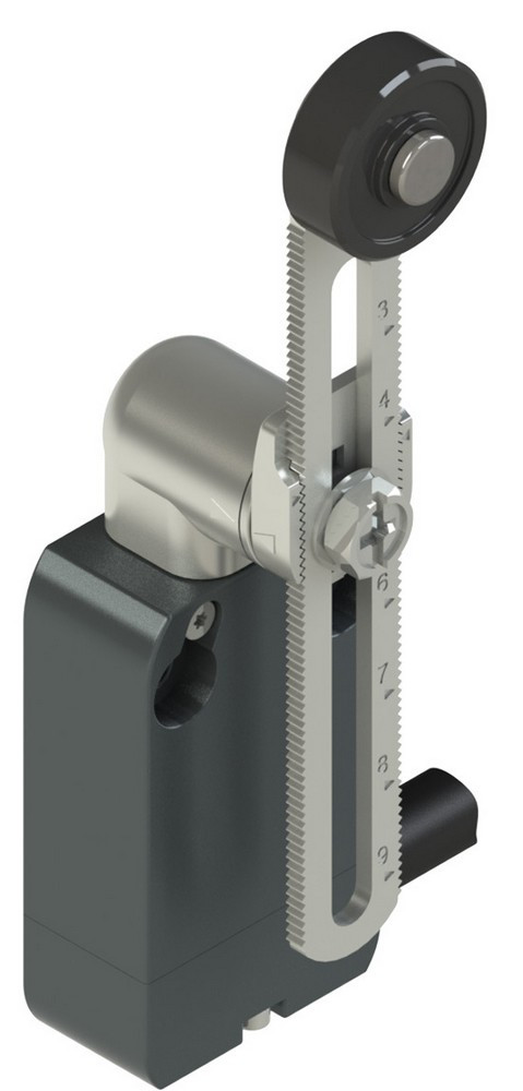 NA H112KP-DN2 Pizzato Elettrica Модульный выключатель со встроенным кабелем с регулируемым по высоте прямым металлическим поворотным рычагом и роликом