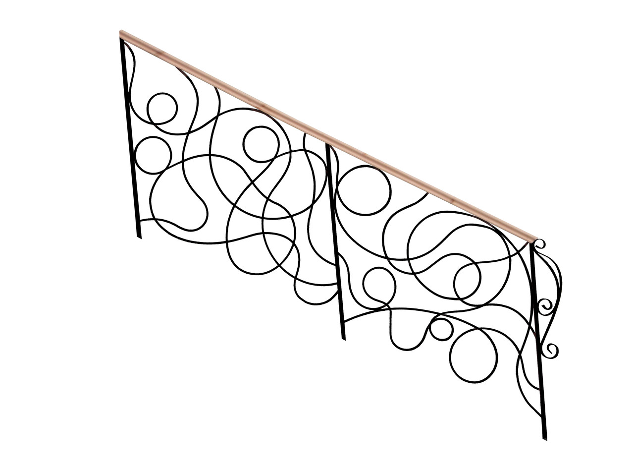 Витые кованые перила №2