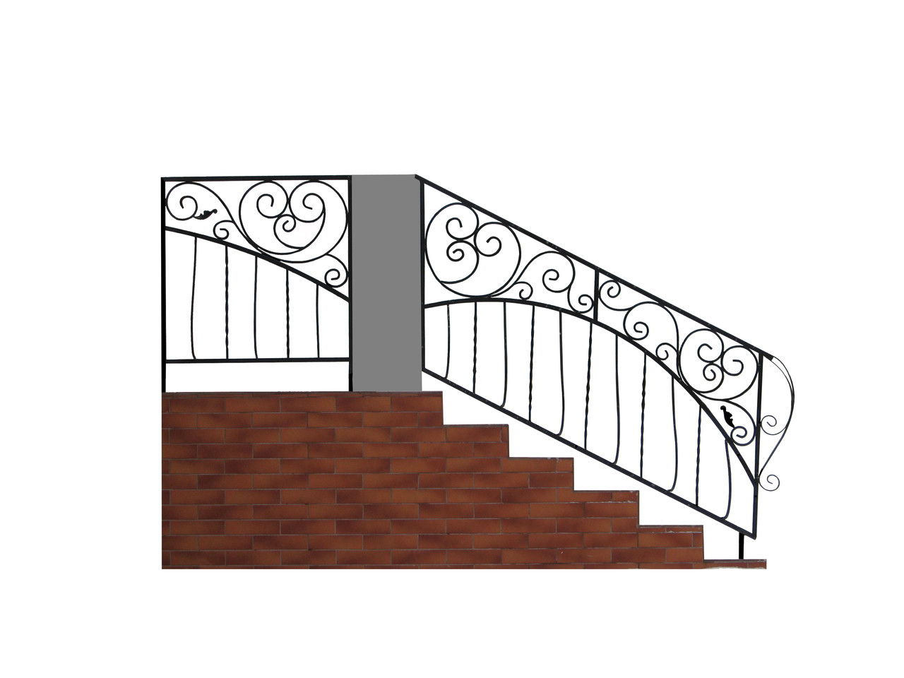 Современые кованые перила №12
