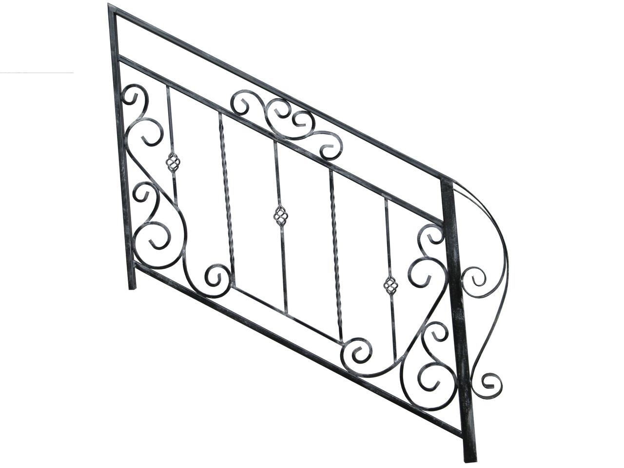 Кованые перила с перегородками №17