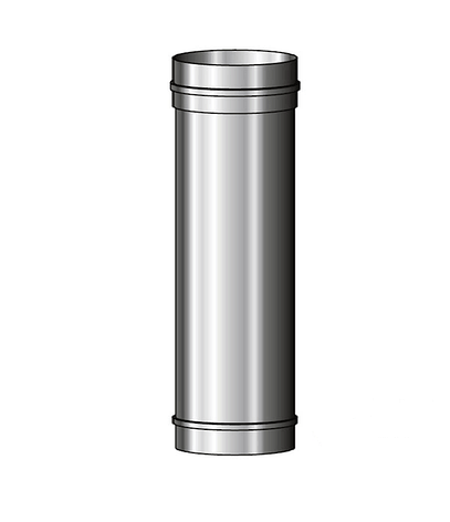 Труба дымохода Ø130х1000 мм (AISI 304/0,5 мм) из нержавеющей стали, фото 2