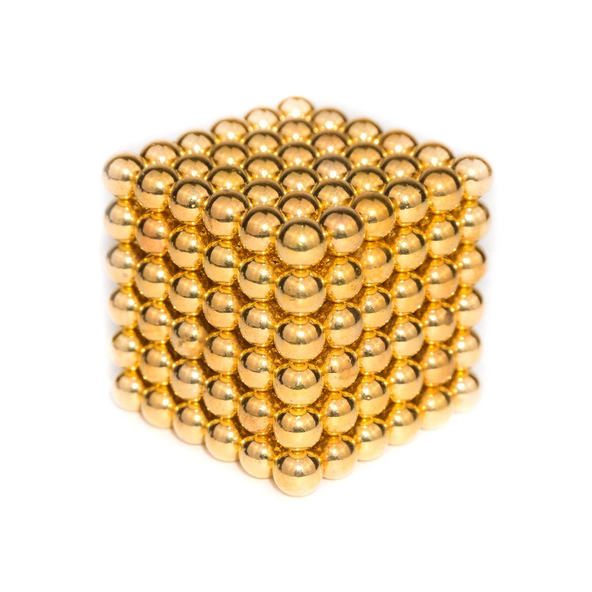 Неокуб 5 мм (альфа, золотой) магнитный конструктор - фото 1 - id-p114410926