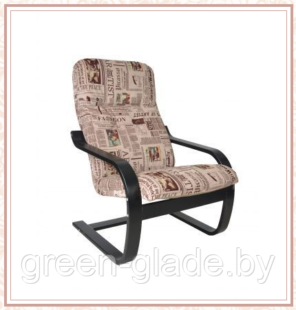 Кресло для отдыха Сайма каркас Венге ткань Gazeta-09