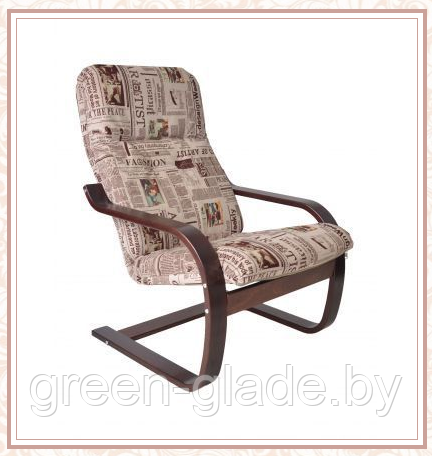Кресло для отдыха Сайма каркас Вишня ткань Gazeta-09 - фото 1 - id-p23914928