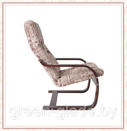 Кресло для отдыха Сайма каркас Вишня ткань Gazeta-09 - фото 2 - id-p23914928