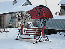 Кованые качели с крышей №4