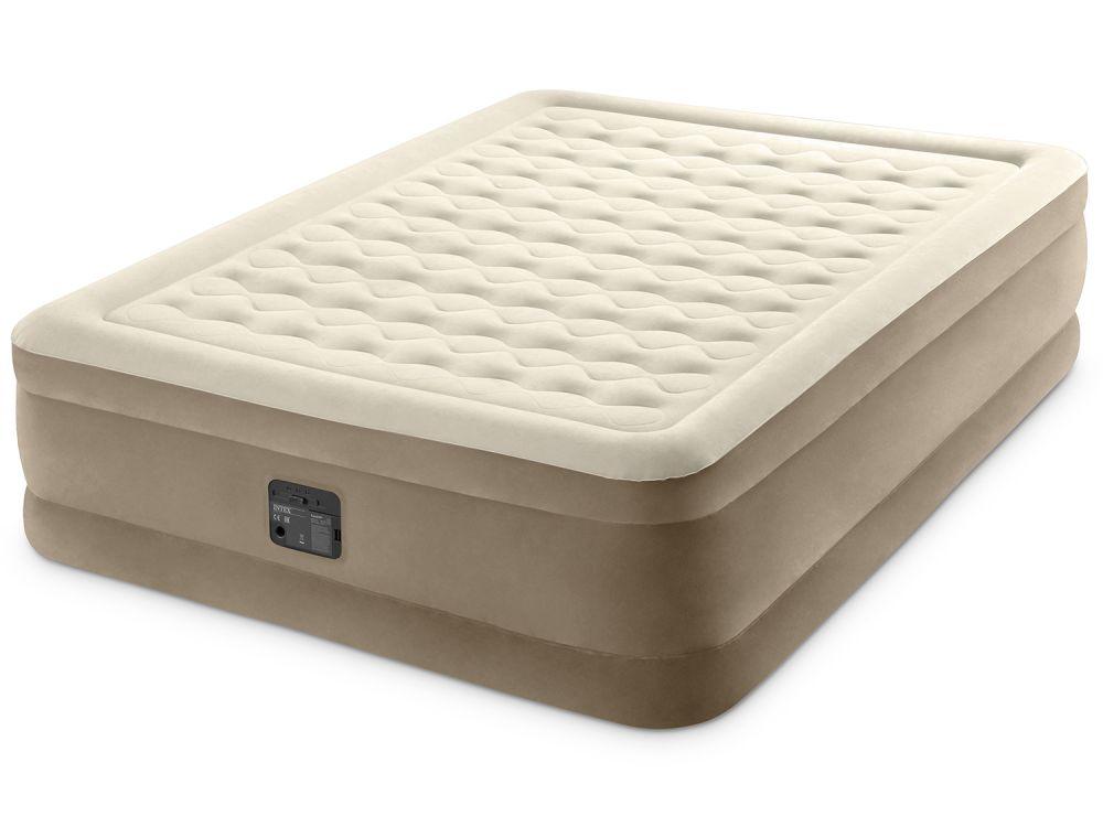 Надувная кровать Intex 152х203х46см, встроенный насос 220V, Ultra Plush Bed, арт. 64428