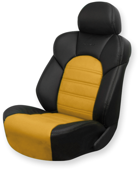 Чехлы на сидения Dinas Comfort, универсальные, черно-желтые - фото 1 - id-p114423825