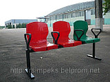Пластиковое кресло Форвард 01 на стальной опоре тройное., фото 3
