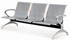 Трёхместная мягкая секция стульев перфорированная с подлокотниками - фото 3 - id-p6701458