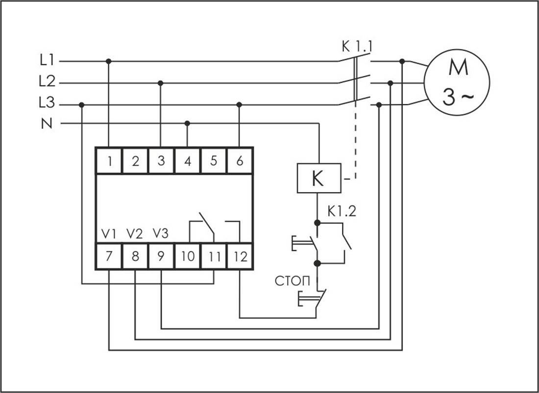 CKF-2BT Реле контроля наличия и асимметрии фаз (состояния контакта контактора) - фото 2 - id-p113845515