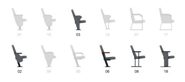 Кресло для актовых и конференц залов Соната со столиком - фото 3 - id-p6701628