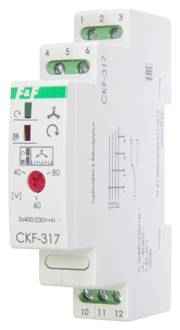 CKF-317 Реле контроля наличия фаз (асимметрии и чередования) - фото 1 - id-p113845525