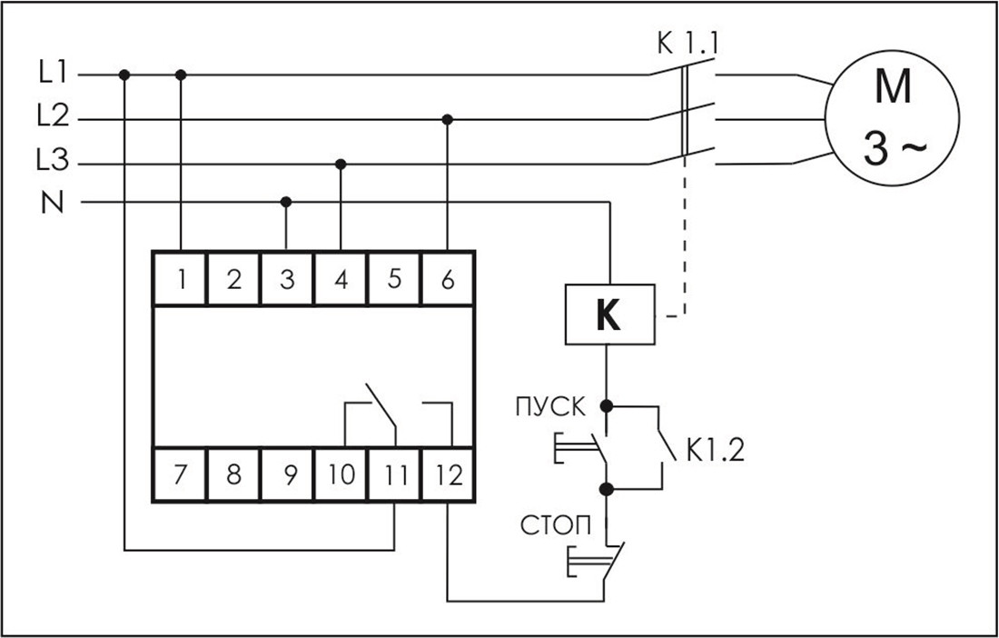 CKF-317 Реле контроля наличия фаз (асимметрии и чередования) - фото 2 - id-p113845525