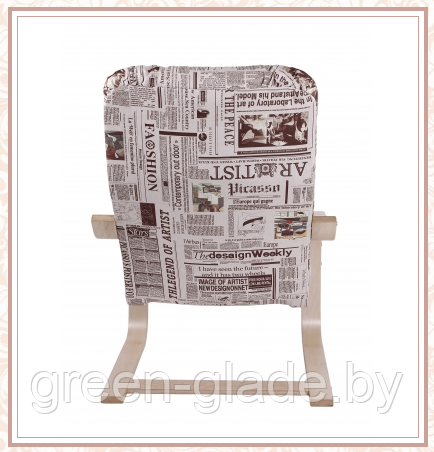 Кресло для отдыха Сайма каркас Береза ткань Gazeta-09 - фото 2 - id-p6101208