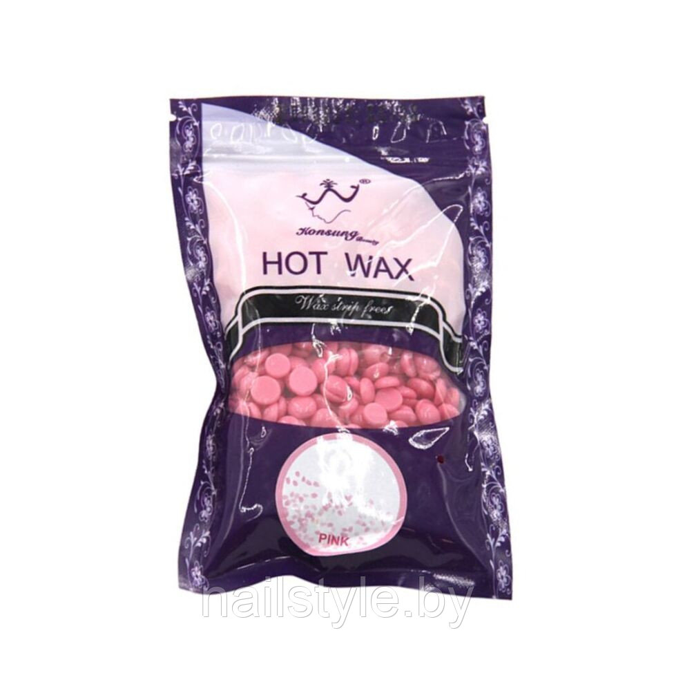 Воск пленочный в гранулах Konsung Beuty Hot Wax pink 100 гр. - фото 1 - id-p114444942