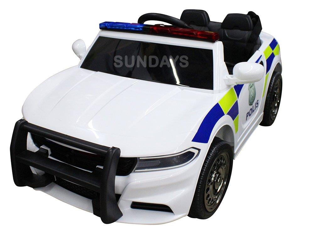 Детский электромобиль Sundays Dodge Police BJC666 белый - фото 1 - id-p114448514