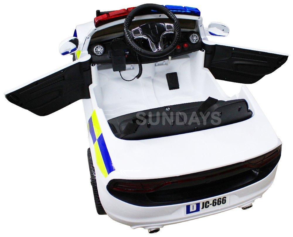 Детский электромобиль Sundays Dodge Police BJC666 белый - фото 5 - id-p114448514