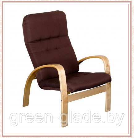 Кресло для отдыха Ладога каркас Береза ткань Basic Coffee - фото 1 - id-p34213715