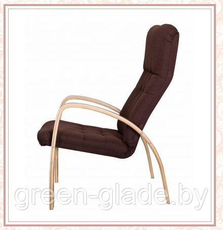 Кресло для отдыха Ладога каркас Береза ткань Basic Coffee - фото 3 - id-p34213715