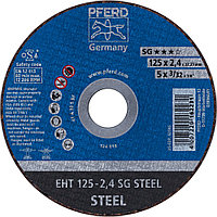 Круг (диск) отрезной 125 мм толщина 2,4 мм по стали и нержавеющей стали, EHT 125-2,4 SG STEEL, Pferd