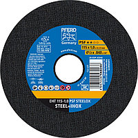Круг (диск) отрезной 115 мм толщина 1,0 мм по стали и нержавеющей стали, EHT 115-1 PSF STEELOX, Pferd