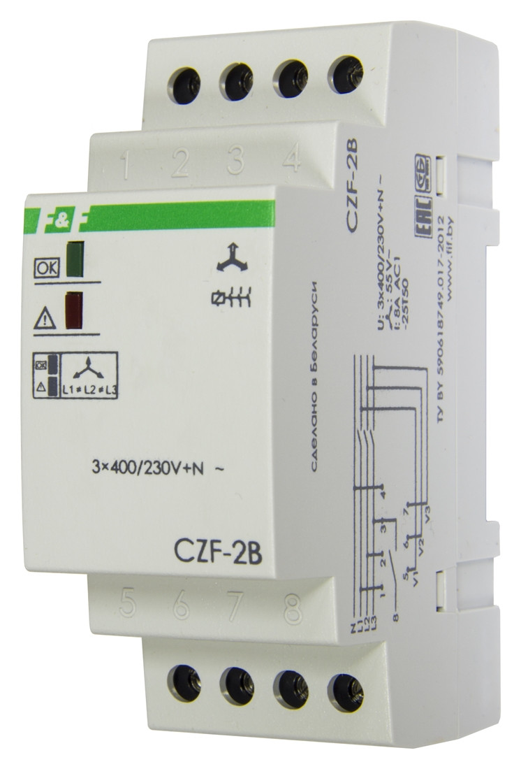CZF-2B Реле контроля наличия и асимметрии фаз (состояния контакта контактора) - фото 1 - id-p113845512