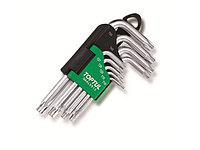 Набор ключей Torx T10-Т50 9шт короткие TOPTUL (GAAL0913)