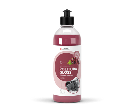 Politura Gloss - Глянцевая полироль для пластиковых, виниловых и кожаных изделий | Complex | Виноград, 0.5л - фото 1 - id-p45889870