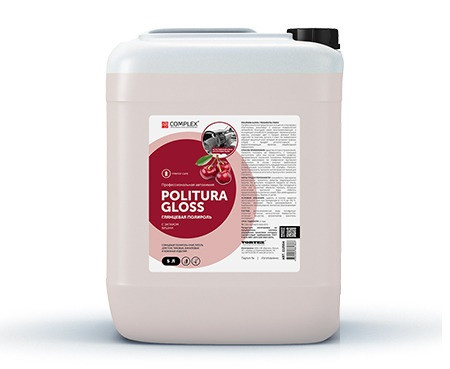 Politura Gloss - Глянцевая полироль-очиститель для пластиковых, виниловых и кожаных изделий | Complex | Вишня, 5л