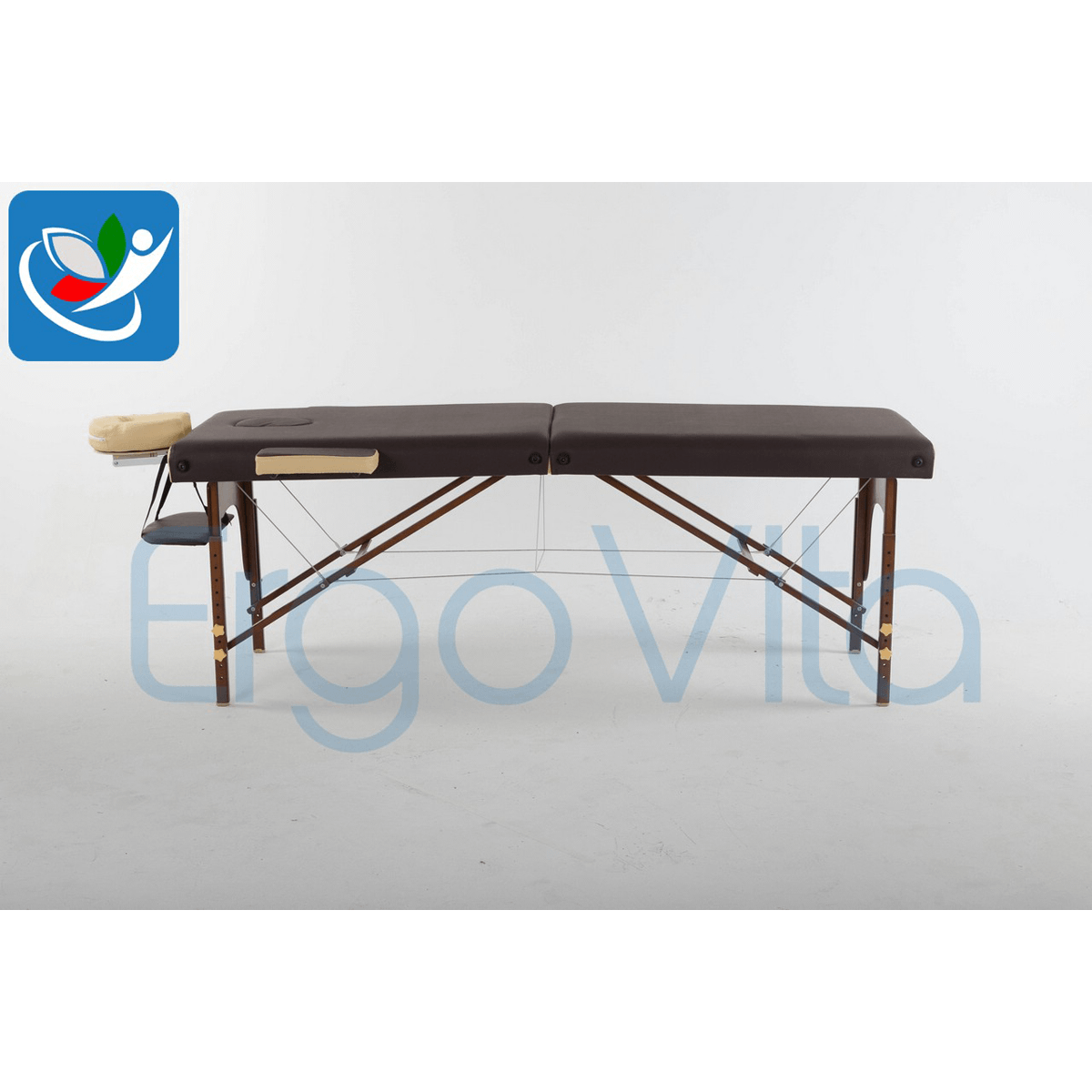 Массажный стол ErgoVita MASTER коричневый+бежевый - фото 2 - id-p114497909