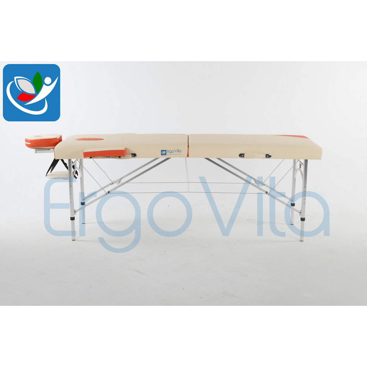 Массажный стол ErgoVita Master Alu (кремовый+оранжевый) - фото 2 - id-p114498865