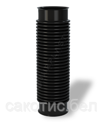 Эластичная гофрированная труба для вентвыхода Ф110, L=420 мм, цвет черный