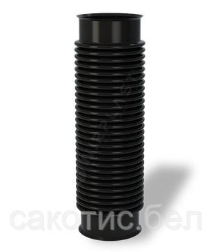 Эластичная гофрированная труба для вентвыхода Ф150, L=600 мм, цвет черный, фото 2