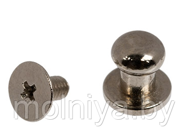 Кнопки кобурные KHB-01 металл цинковый сплав d 8 мм 10 шт. никель - фото 1 - id-p114527072