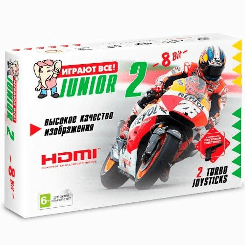 Игровая приставка DENDY Junior 2 Classic HDMI (8 bit, 2 дж. + пистолет, + картридж)