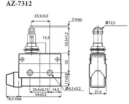Конечный выключатель АZ-7312 ЭНЕРГИЯ, фото 2