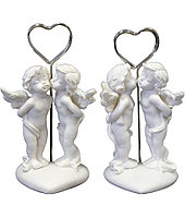 Фигурка пара ангелов на сердце с зажимом 69137