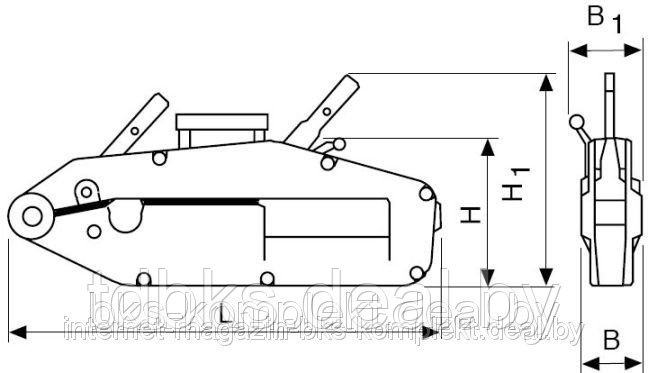 МТМ монтажно-тяговый механизм, лебедка ручная монтажная BKS (5,4 т х 20 м) - фото 4 - id-p64235784