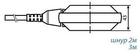 Выключатель поплавковый TSY-2 шнур 3м. ЭНЕРГИЯ, фото 2